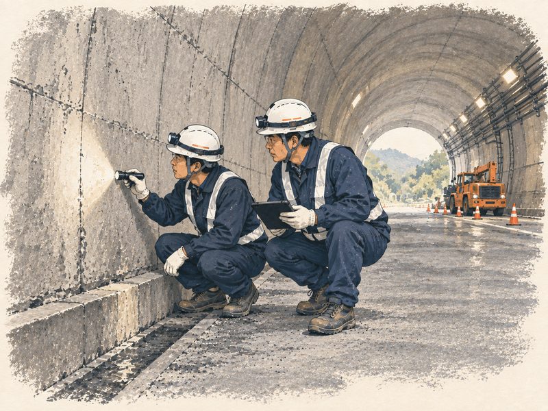 トンネル工事の施工現場