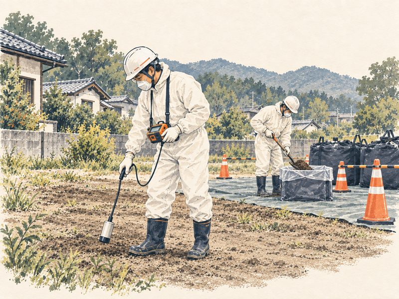 除染・解体・除草業務の作業現場